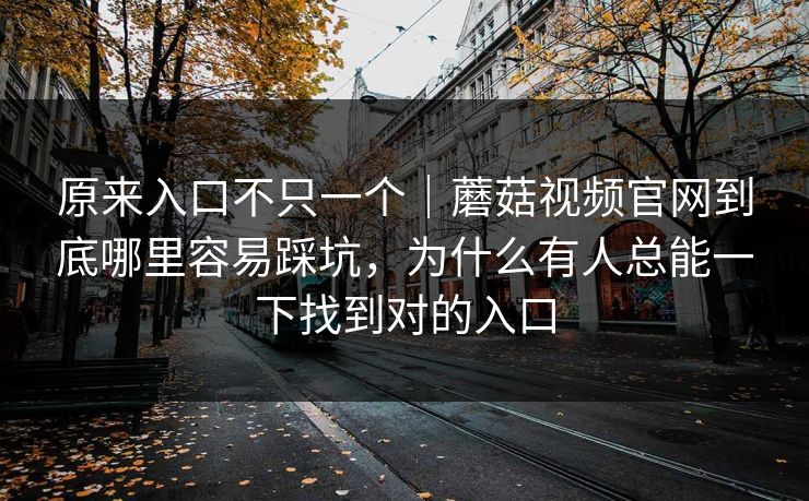 原来入口不只一个｜蘑菇视频官网到底哪里容易踩坑，为什么有人总能一下找到对的入口