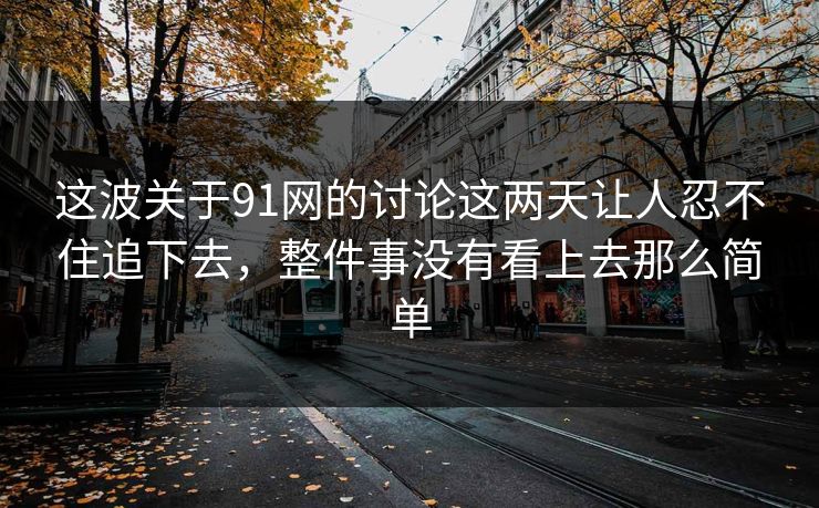 这波关于91网的讨论这两天让人忍不住追下去，整件事没有看上去那么简单